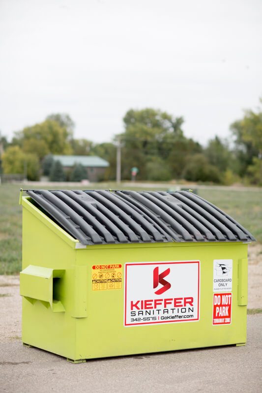 Commercial Corrugated Cardboard recycling bin.