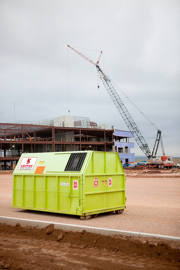 Photo of Kieffer Sanitation Construction Recycling bin.