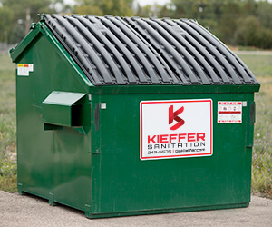 Image of 6 yard low pro commercial garbage bin.